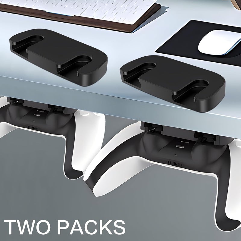 Uberwith 2 Pack Under Desk Controller Stand for PS 5/4 Controller Table Mount with Strong Adhesive Holder for PS 5 Mount Controllers - Image 5
